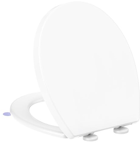 YEAUPE PRO Tapa WC Universal Forma O Cierre Suave con Asa Blanco