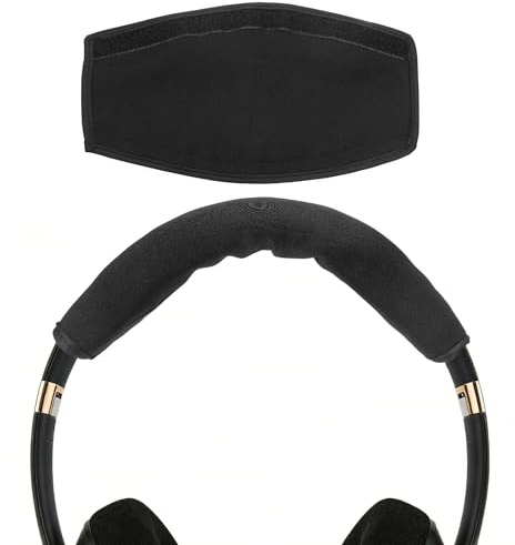 sourcing map 2 Pcs Replacement Headphone Headband Cover(Fits 4.5cm) - Universal Fabric Headband Cover Cushion Protector for Large Sized Most Headsets, Black