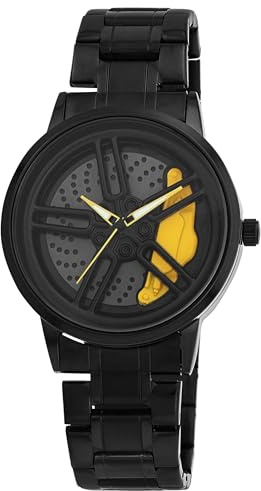 Raptor Damen Armbanduhr Analog in Schwarz, Gesamtlänge 23.5 cm, Edelstahlarmband – 3 ATM