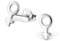 Bungsa Frauenzeichen Ohrstecker .925 SILBER Womens Symbol Pride Lesbian LGBT (Ohrringe Echtschmuck Studs Ohrschmuck Damen Frauen Herren)