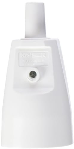 Unitec 40530L Acoplamiento Schuko con protección contra torceduras, Resistente a la Rotura, Blanco