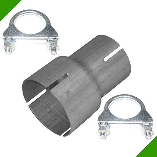 Raccord réducteur de tuyau d'échappement de 50 mm à 65 mm avec 2 colliers de serrage - Réducteur de tuyau d'échappement