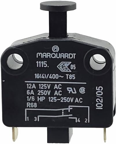 Einbau Barschalter 1 Polig (2Pin), Schnappschalter,Taster, LED (Niedervolt), 230V (Hochvolt) Ein/Aus, Truhenschalter, Türschalter, Schrankschalter