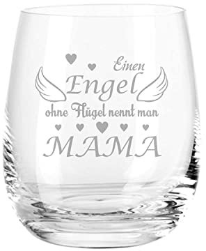 GRAVURZEILE Leonardo Tivoli Teelicht mit Gravur - Engel ohne Flügel - Gravierter Teelichthalter aus Glas - Geschenk für Mama - Geschenke für Sie Mama Oma zum Muttertag