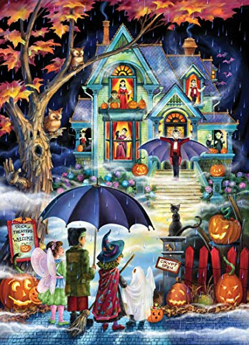 Vermont Christmas Company Fright Night Jigsaw Puzzle - 1000 Teile Halloween Puzzles für Erwachsene mit zufällig geformten Teilen - Vollständig ineinandergreifende Halloween Puzzles 1000 Teile