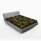 ABAKUHAUS Grün Spannbetttuch, Grunge Graphic Camouflage, Soft Dekorativer Stoff Bettwäsche Rund-um Elastischer Gummizug, 140 x 200 cm, Hellgrün Braun