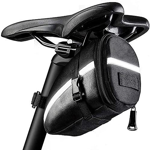 ProLeo Satteltasche Fahrradtasche, Kompakte Sattel Tasche 1,2 L Tasche Radtasche für den täglichen Gebrauch,Rennwagen,Radfahren im Freien, Schwarz