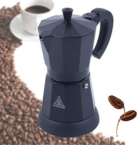 Cafetera espresso eléctrica, máquina de café expreso de aluminio, cafetera presion, 300 ml/6 tazas