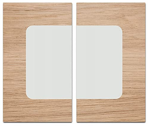 CANVAS FLY Glas-Herdabdeckplatte für Induktions- & Cerankochfeld, Küchen-Spritzschutz, Universale Küchenarbeitsplatte, Schneidebrett & Kochplatte-Abdeckung Rutschfest, Glasplatte inkl. Silikonnoppen