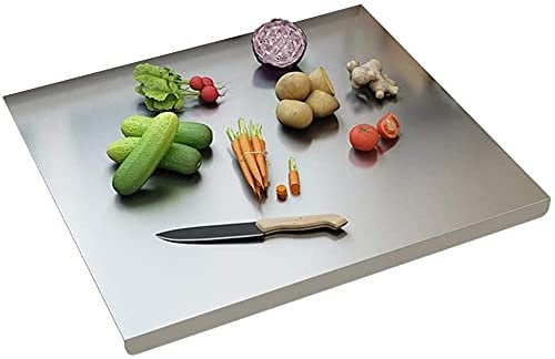 CLQ Tabla de Cortar de Cocina para el hogar con Ahorro de encimera de Acero Inoxidable para Frutas, Verduras, Carne, Suministros de cocina-40 * 30 * 1.5cm