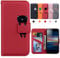 Kedic Sony Xperia L3 phone case, Sony Xperia L3 case with card holder, Flip Wallet case for Sony Xperia L3 Phone Case [Drop Protection, Non-slip,Shockproof] (Red)