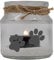 WB wohn trends Trauer-Windlicht Glas mit Teelicht und Sand, Tier-Pfoten Hund Katze Pfote, 8x7cm Trauer-Licht mit Trauer-Kerze Gedenk-Kerze schwarz