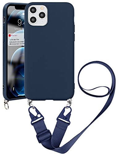 Yoedge Handykette Kompatibel mit Samsung Galaxy A20e Hülle mit Kordel Umhängenhülle Smartphone Necklace Hülle mit Band 5,8, Blau Silikon Handy Schutzhülle TPU Bumper Cover mit Kette abnehmbar