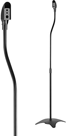 Speaker Stands, Speaker Stand Floor Pair, Universal Surround Sound Speaker Stands, Adjustable, Built in Cable Management, Suitable for Panasonic, Polk, Bose, JBL, Sony and Many Others, Black