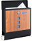 [en.casa] Briefkasten Sanitz 34x31x10cm Postkasten mit Zeitungsröhre Wandbriefkasten mit Sichtfenster Abschließbar mit 2 Schlüssel Stahl Anthrazit/Holzoptik