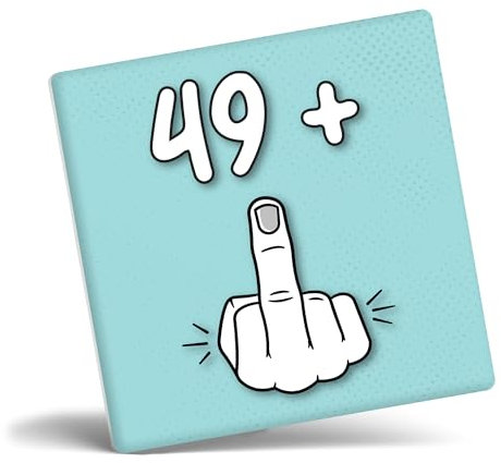 Mug Monster - Tasse pour 50e anniversaire, I Am 49 + 1, cadeau pour 50 ans, tasse fantaisie – Tasse à café en céramique, cadeau pour homme ou femme, grande tasse géante disponible, dessous de verre