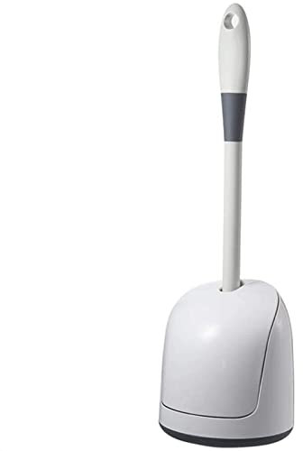 Escobilla de baño Escobilla de inodoro montada en la pared, juego de escobilla de inodoro de plástico duradero para WC de baño, escobilla de inodoro de mango largo fácil de instalar Soporte antigoteo