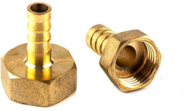 ezqnirk 1pcs Pneumatic Pagoda Connector Tuite Connettore Barb Freque Filetto I raccordi per Tubi in Ottone,1/2,19mm