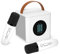 BONAOK Karaoke Macchina per Bambini, Impianto Karaoke Bluetooth con 2 Microfoni per Bambini adulti, Bambini Karaoke Microfono per la Ricarica, Microfono Cantare Senza Fili Giocattolo (Rosa)