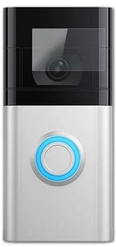 atFoliX Plastic Glass Protective Film compatible with Ring Video Doorbell 4, 9H Hybrid-Glass FX Screen Protector