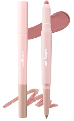 COLORGRAM All In One Over-Lip Maker 02 Cool Pink | Versatile Lip Liner & Contour with Natural Shades, Matte finish, Bigger and Fuller Lips, Plumping effect, Smooth creamy texture