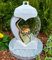 Lampada da tomba a forma di cuore con rose, 28 cm H. NUOVO – Lampada da tomba colore bianco candela funeraria decorazione senza base e senza decorazione.