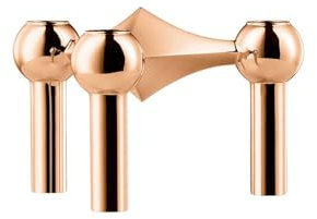 Stoff Nagel Kerzenhalter aus Metall hergestellt, für eine schmale Kerze geeignet, kombinierbar, in der Farbe Rose Gold, Maße: 10,2 x 6,9 cm, 9008