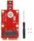 Annadue M.2 auf PCI E Adapter Konverter, Dual Nano SIM Kartensteckplatz mit Schraubendreher Set, Unterstützt 5G/4G/3G Wireless Module für Desktop/Laptop