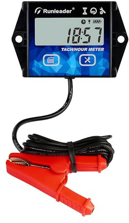 Drehzahlmesser 2 Takt 4 Takt,Drehzahlmessung,Wartungserinnerung,Digitaler BetriebsstundenzäHler,für MotorsäGe,motorrad ,KettensäGen, Dirt Bikes, RasenmäHer,Jetski