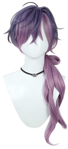Cosplay-Perücke Mit Farbverlauf - Lila Mit Pony, Idol-Kostüm, 66 cm