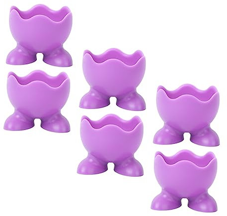 MAGICLULU Coquetiers en Silicone 6 Pièces Pieds, Porte-œufs Ménager Compact, Matériel en Silicone Résistant à La Chaleur, Ustensile Cuisine pour Œufs Pochés Et Durs, Usage Domestique Quotidien