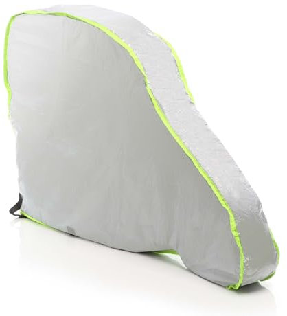 Wiltec Deichselabdeckung Silberfarben 95x61x15cm Deichselhaube für Wohnwagen und Anhänger, UV-beständig, wasserdicht, 2 Spanngurte, 210D Oxford-Gewebe