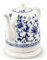 BybAgs Kettles，Electric Ceramic Cordless Blue and White Porcelain Kettle Teapot 1.5L Jug Boils Water Fast for Tea Coffee Soup Oatmeal