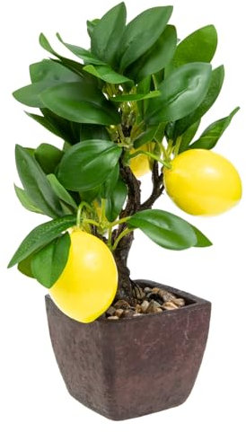 OUNONA Simulated Lemon Bonsai Decor Artificial Bonsai Indoor Home Office Desktop Bathroom Lemon Decorative