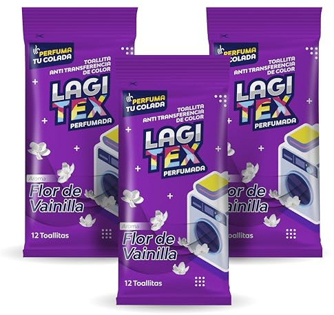 Lingettes lave-linge capture couleurs [parfumées] 36 unités, anti-transfert, anti-décoloration, lingettes attrape-couleur et détachables pour vêtements - 3 en 1 - Premium -