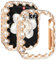 Fullife Custodie brillanti compatibili con Apple Watch 40 mm Serie 6/5/4/SE (2024-2020) senza pellicola protettiva per donne, custodia protettiva complessiva con diamanti per iWatch 40 mm, oro rosa