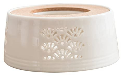 CIYODO Teewärmer Kerzenhalter Teekannenwärmer Heizung Heizofen Kerzenheizgerät Teekannenbrenner Tee warmhalter tschenwärmer Living Room Tea Warmer Teapot Warmer Keramik Weiß