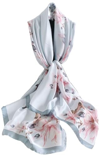 FAIRYGATE Damen Schal Seidentuch Stola Klassisch Tücher Halstuch Seide Sommer Schals Formelle Anlässe Tuch Umschlagtuch Leicht 180x90cm Seidenschal Geschenk für Sie Frau 43026