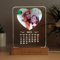 Transparent Gift Lámpara Personalizada Calendario Corazón con Foto. Regalos Originales para Pareja, Novio, Novia. Placa Metacrilato. Regalos Personalizados San Valentín, Aniversario, Cumpleaños