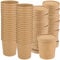 ZOFUN Lot de 50 gobelets en carton kraft marron - 480 ml - Avec couvercle - Jetables - Pour salade, glace, soupe, café