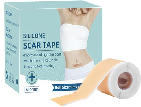 SICONEL Narbenpflaster Silikon, Silikonpflaster für Narben, Silicone Scar Tape Flexibel(4cm×150cm)
