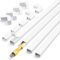 Einschnur Kabelkanal, 4M Selbstklebend Weiss Mini, Lackierbarer zum Verstecken eines Netzkabels, Lautsprecherkabels oder TV-Kabels zu Hause oder im Büro - 4X L1000mm, B15mm, H10mm