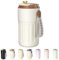 Homealexa Coffee Cup Travel Mugs, Vacuum Insulating Cup 316 Stainless Steel, Smart Mug Sealing Bottle 410ml White