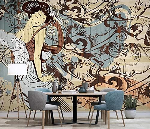 Tzxztt Plancha Madera Veteada Mujer Papel Pintado Moderno 3d Seda En Relieve Tonos Neutros Material Ideal Para SalóN Dormitorio-200cm×140cm