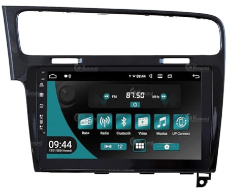 JF Sound - Autoradio Android JF-031W7-X9C - Per VW Golf 7 - CarPlay e Android Auto Wireless - GPS - 4GB RAM - 64GB ROM - DAB+ - 10 HD - Nero - Prodotto in Italia