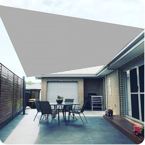 Tenda da Sole per Esterno 250 x 400 cm Rettangolare Impermeabile Pes Poliéster Protezione UV Al 95% Rete Ombreggiata da Giardino per Giardino, Pergola, Serra, Pollaio, Grigio Chiaro