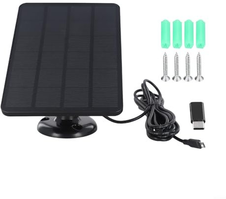 Energize your Security Setup Efficient Outdoor Solar Panel Designed Specifically for Blink Cameras (B Black)