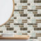 Piastrelle Adesive Cucina 20x20 cm Marmo Beige Marrone Piastrelle Adesive Bagno Impermeabile Pavimento pvc Adesivo Mobili Decorazione Mattonelle Adesive Antiolio Piastrelle Adesive (2 Pezzi)