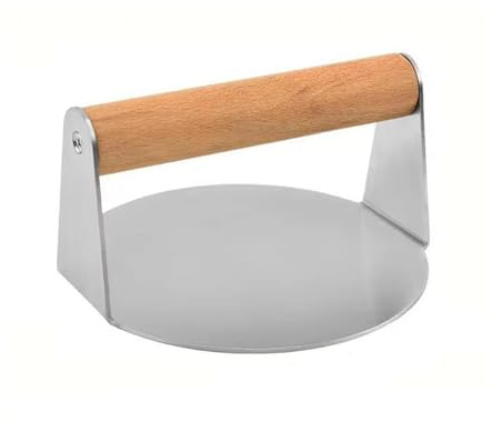 Uxreoib 1 x Smash Burgerpresse,5,5-Zoll Round Edelstahl Burger Smasher, Professionelles Edelstahl Burgerpresse Grillzubehör für Flat Top Grill, Hamburgerpresse und Squeeze Grease