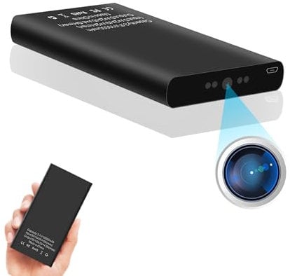 Hidden Camera Spy Camera,HD 1080P 10000mAh Large Capacity Portable Power Bank Spy Camera,20 Hours Continuous Record Security Nanny Cam with Gravity Sensor/Motion Detection/Night Vision—No Wifi Needed